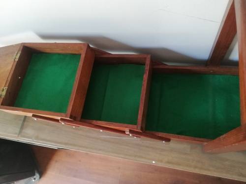 Wooden 3 tier fold out box