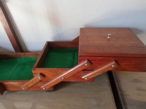 Wooden 3 tier fold out box