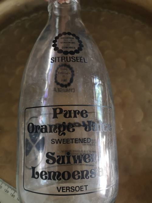 Clover orange juice bottle