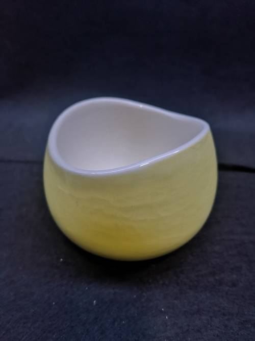 Continental china yellow sugar bowl