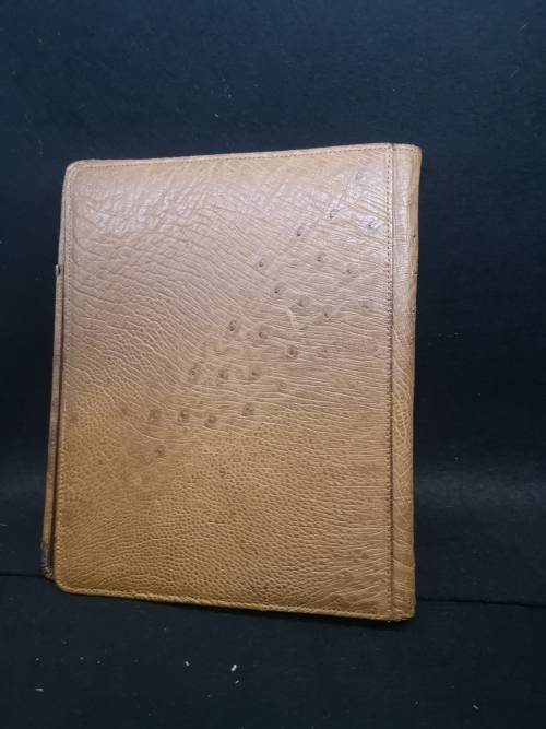 Genuine Ostrich leather folder