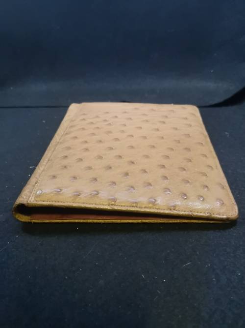Genuine Ostrich leather folder