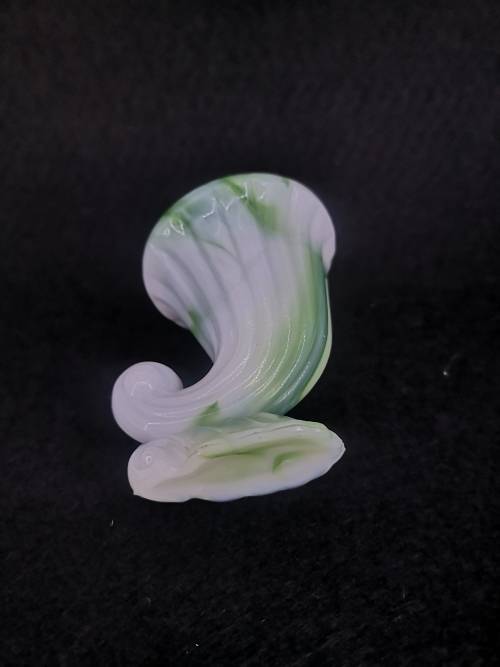 Vintage Akro Agate Raised urn - milk glass