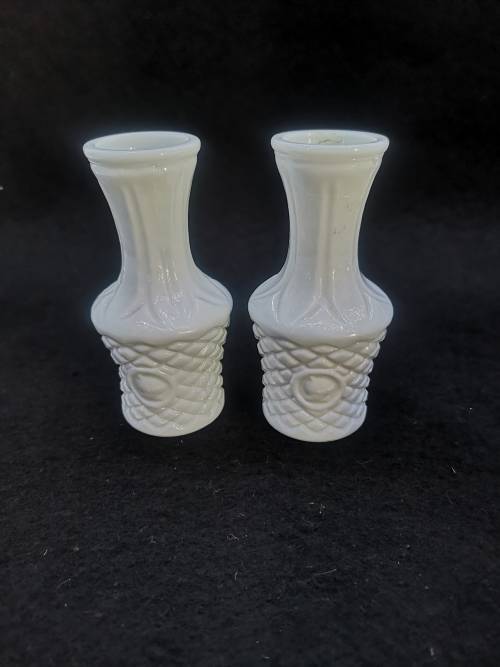 Milk glass vases