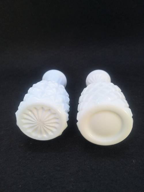 Milk glass vases