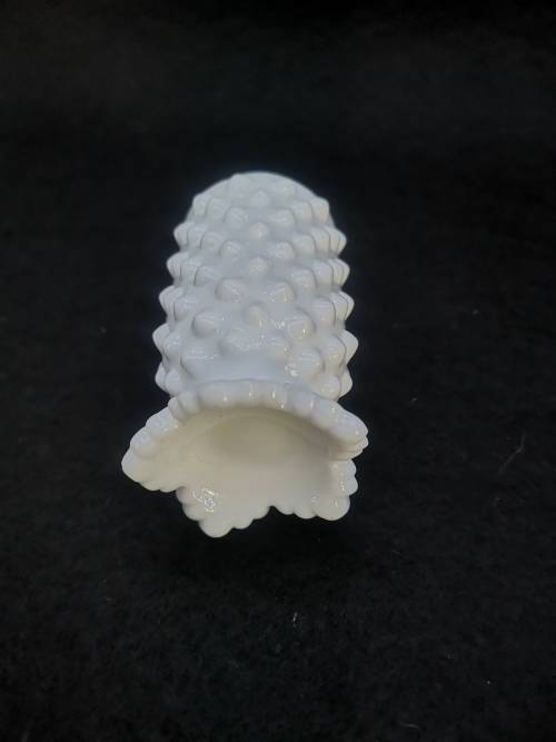 Milk glass hobnail item