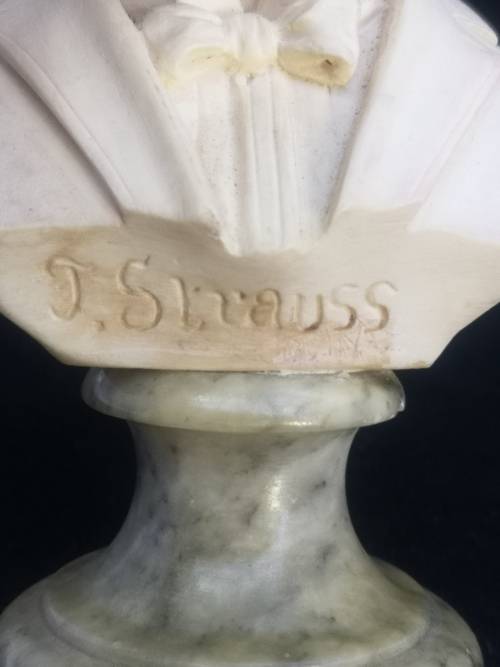 J Strauss bust - signed and numbered
