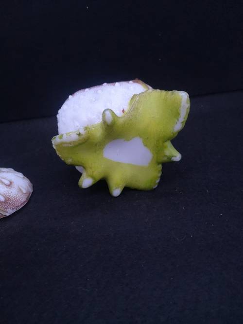 Vallerysthal Milk Glass Box Strawberry w Snail Painted France Antique