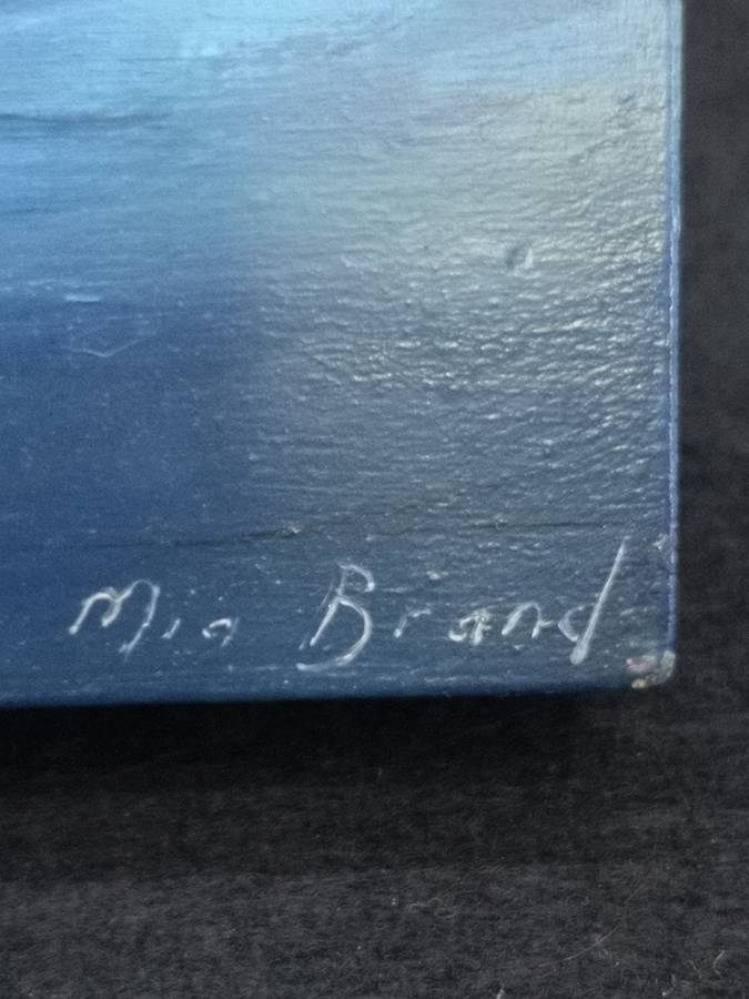 Small block painting - seascape by Mia Brand