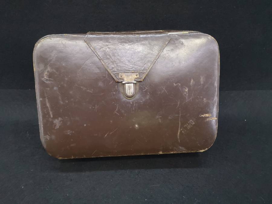 Doctors Leather case - Initialed with stethoscope and blood pressure  tool