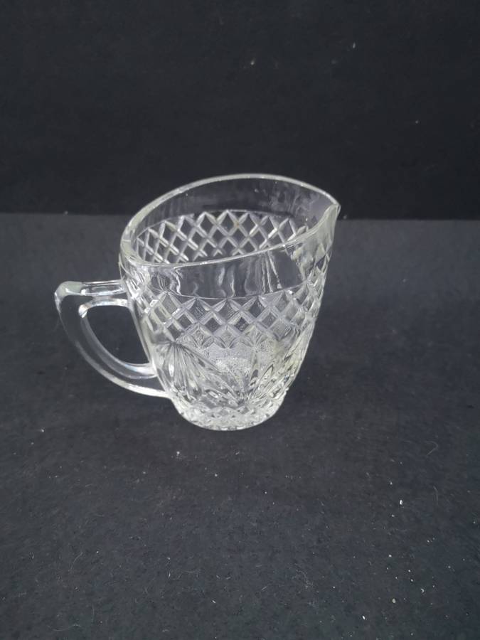 Pressed glass milk jug