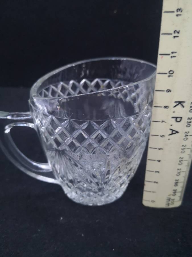 Pressed glass milk jug