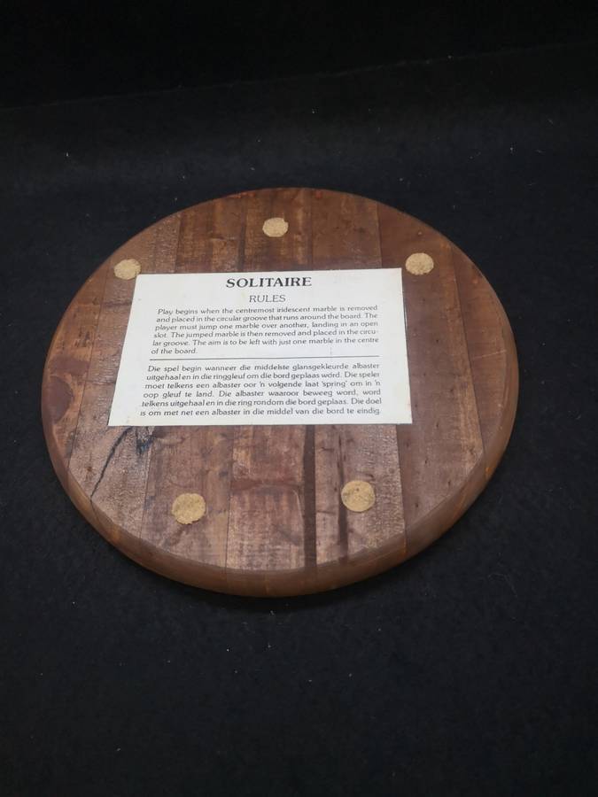 Solitaire wooden play board
