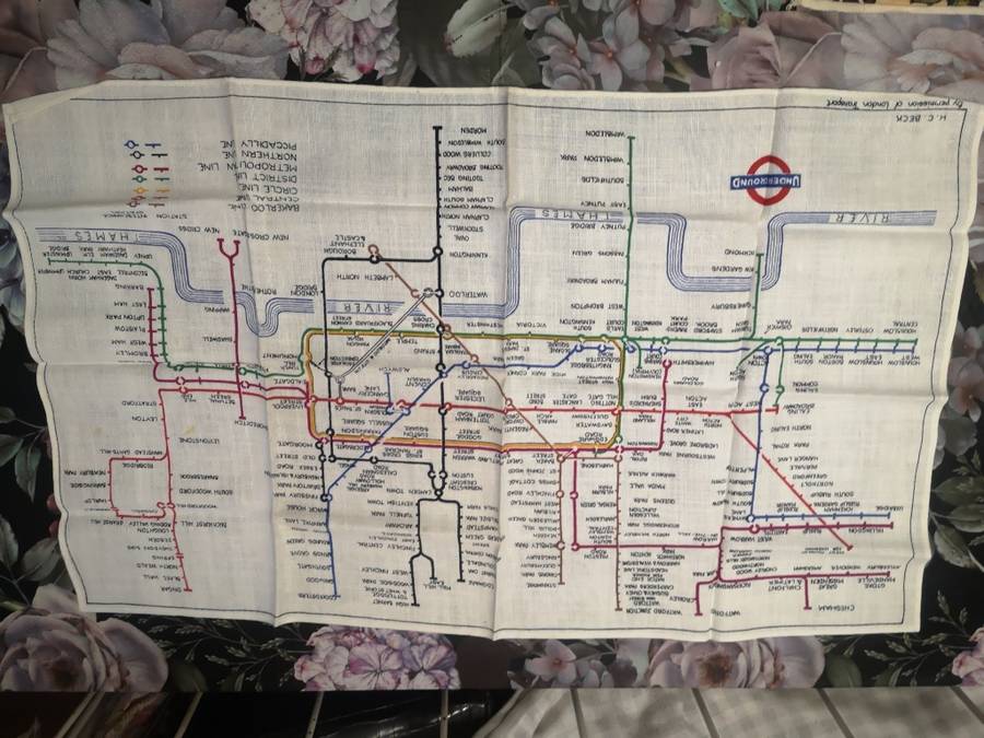 Big vintage underground London wall decoration