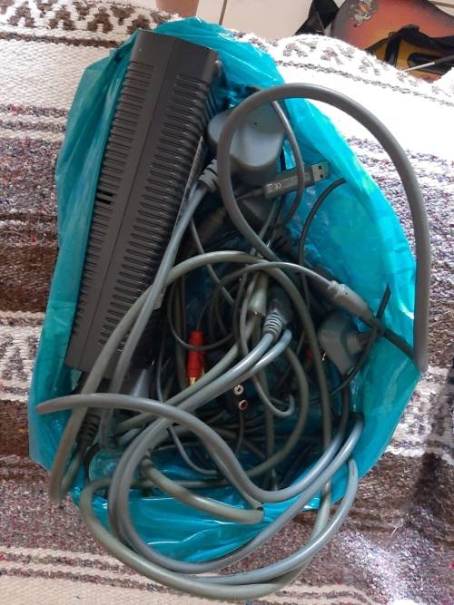 Microsoft Xbox 360 250Gb With 2 Controllers And 2 Xbox Guitars And Microphone With 6 Games