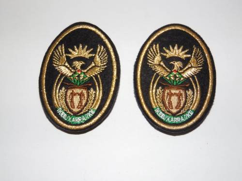 OLD SANDF MESS DRESS WO2 EMBROIDERED GOLD RANK SET ALL PINS