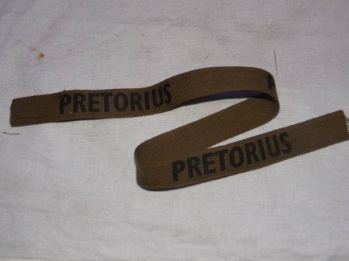 SADF NAME TAG (PRETORIUS) X3