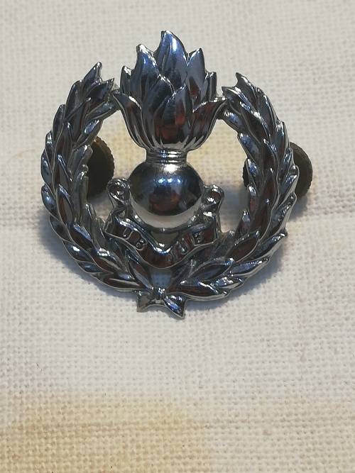 ENGINEERING CORPS CHROME CAP BADGE