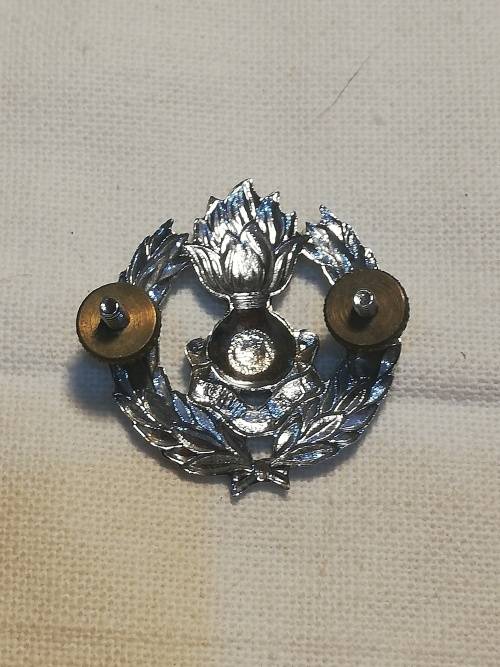 ENGINEERING CORPS CHROME CAP BADGE