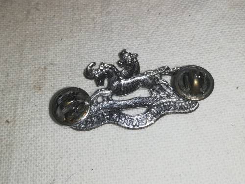 UMVOTI MOUNTED RIFLES R/H CHROME COLLAR BADGE