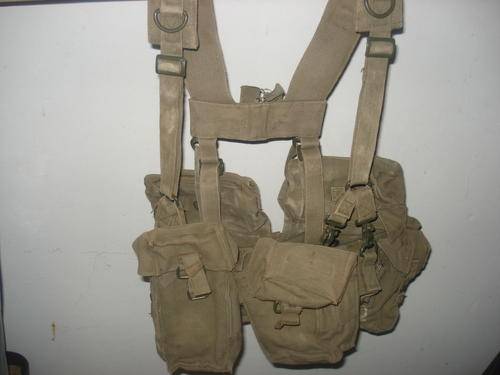 SADF webing two front & two rear pouches condition good