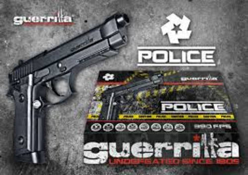 Guerrilla Police CO2 Pistol 4.5mm BB with Realistic Blowback Full Metal