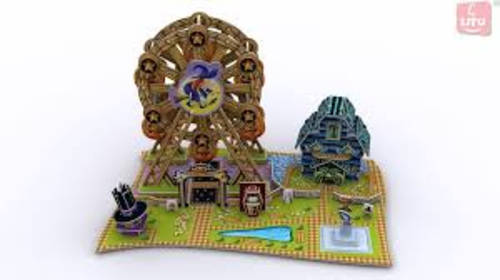 3D Puzzle Fun Amusement Park Ferris Wheel:  62 Pieces