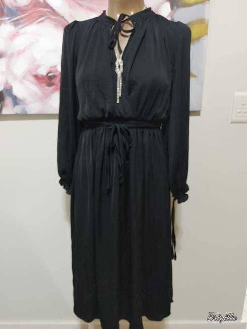 RIVER ISLAND size 10 Black Long Dress
