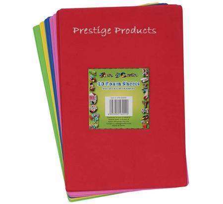 10 piece Foam Art & Craft Sheets
