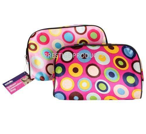 1 x Cosmetic Bag, Dotted Design  16x24x7cm, Assorted Patterns
