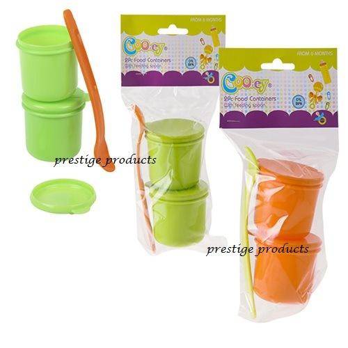 1 set of Cooey Baby Food Containers With Spoon