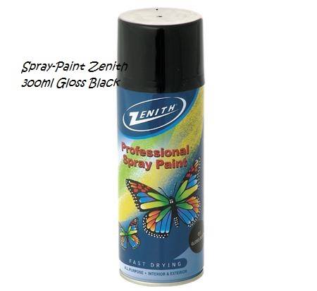 Spray-Paint Zenith 300ml GLOSS BLACK  / MATT BLACK