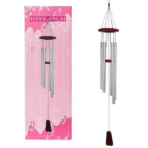 6 RODS - Silver Metal Tube Wind Chime  80cm