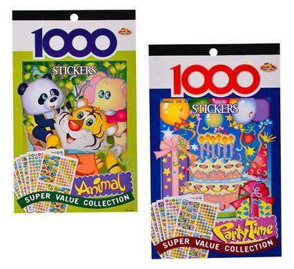 Super Value 1000 Piece Sticker Book  - Assorted only