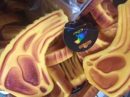 2 x Squeaky Simulation Lamb Chop Chew Dog Rubber Toys