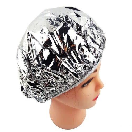 FOR SPA SALON or HOME USE - 2pc  ALUMINIUM DISPOSABLE HAIR CAP IN GOLD or SILVER