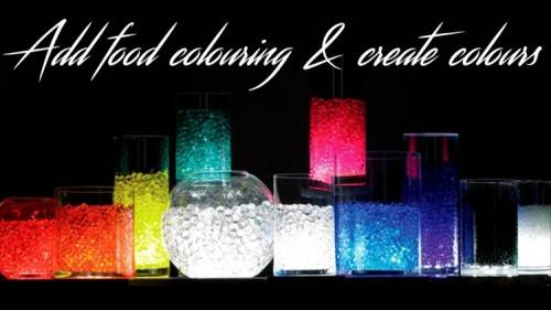 5  Packs of Water Beads Aqua Gems Bio Gel Balls Crystal Soil Wedding Vase Deco Expands to 500 ml