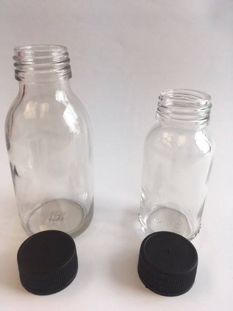 50 ml GLASS BOTTLE FLINT with cap