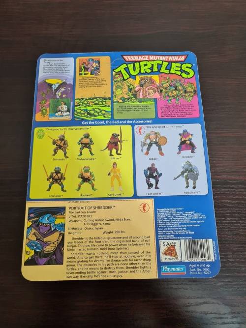 1988 Teenage Mutant Ninja Turtles Shredder Vintage Unpunched.