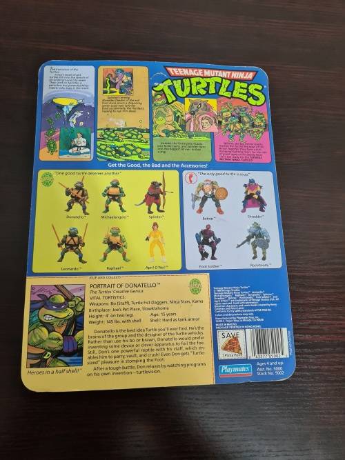 1988 Teenage Mutant Ninja Turtles Donatello Vintage Unpunched.