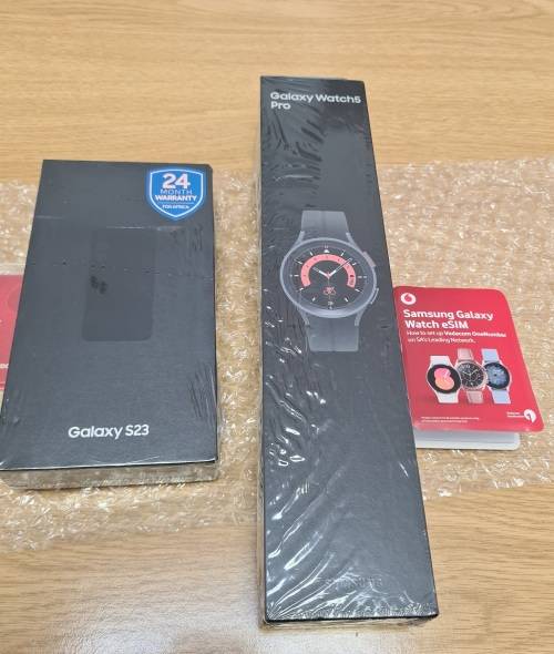 Samsung Galaxy S23 and Galaxy Watch 5 Pro 45mm Sealed