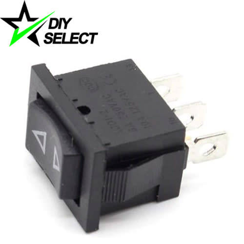 Switch Rocker Momentary Spring Loaded Button 3 PIN Black 250V 6A On-Off-On **LOCAL STOCK**