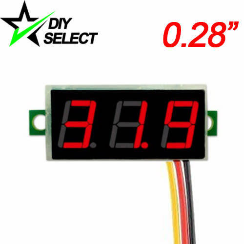 Voltmeter DC 0-30V 0.28` Mini 3 Digit Display Red **LOCAL STOCK**