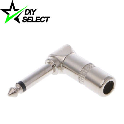 Connector 6.35mm Male Mono Jack 90 Deg Guitar Speaker **LOCAL STOCK**