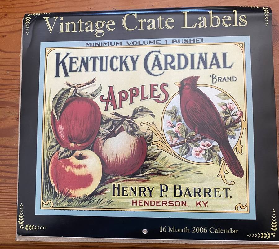 Collectable Vintage Crate Labels Calendar