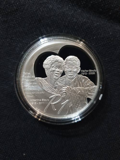 2012 Silver Proof R1 - Walter & Albertina Sisulu
