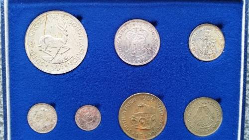 1963 Blue Case Short Proof Coins Set 50 c - 1/2 c