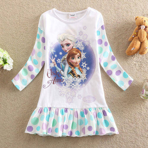 Frozen Princess Elsa & Anna Party Dress White (3 - 4 yrs)