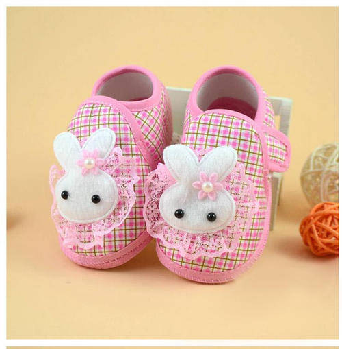 Baby Shoes ~ Pink Bunny Slippers [6 -12 mths]
