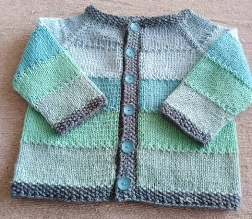 Lovely Baby Cardigan in Aqua shades